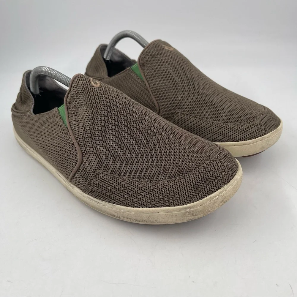 Olukai Men’s Nohea Mesh Mustang - Lime Slip-On Shoes Loafers - SIZE 11.5